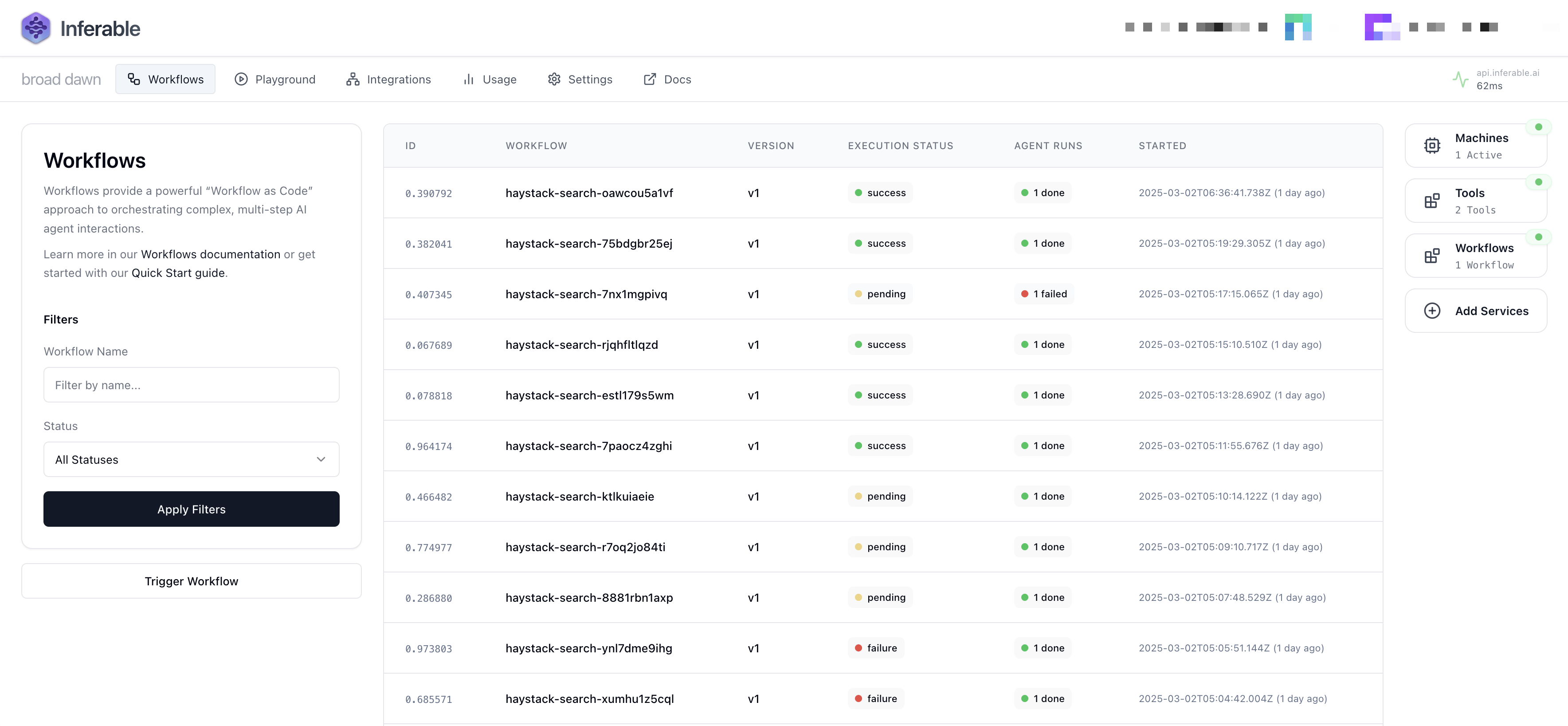 Inferable Platform Workflow